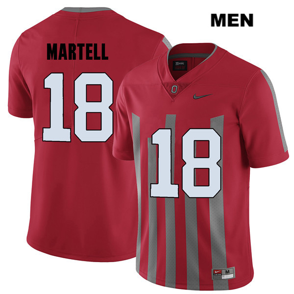 Ohio State Buckeyes Men's Tate Martell #18 Red Authentic Nike Elite College NCAA Stitched Football Jersey UA19D64YK
